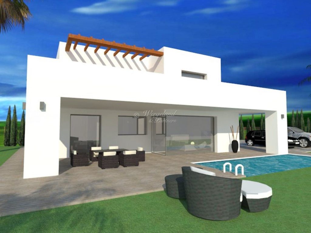 illustrasjon villa hvit