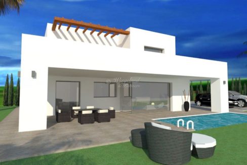 illustrasjon villa hvit