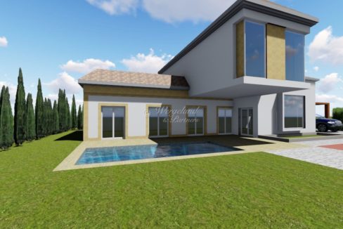 Illustrasjon villa Middelhavstil