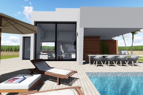 Illustrasjon villa uteområde