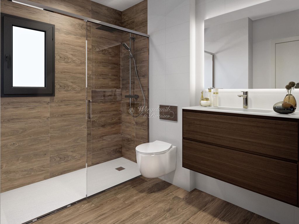 Bad Med Hengende Toalett Og Dusj