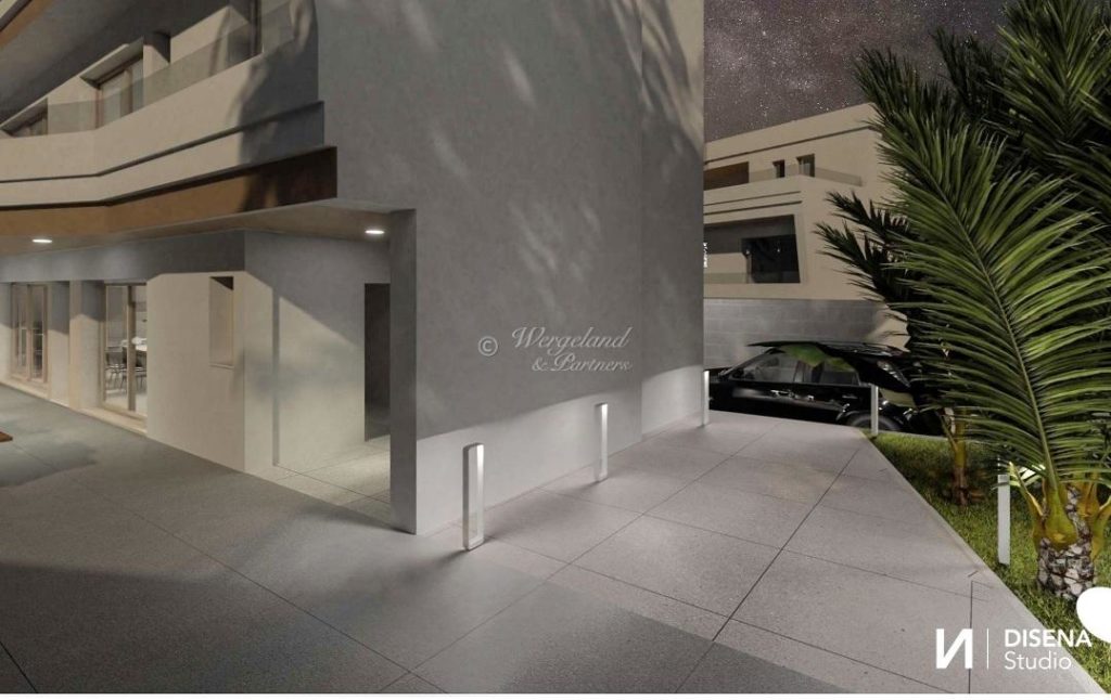 Uteområde Kveld Belysning