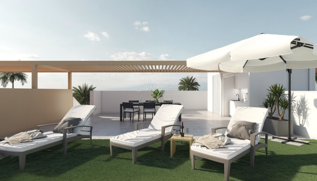  Takterrasse Solsenger På Gress