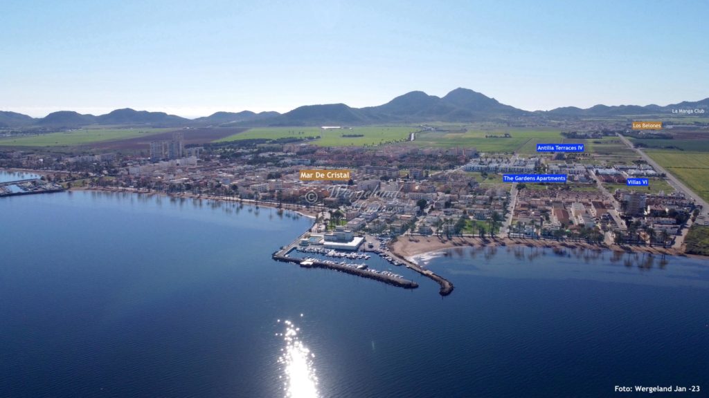 dronebilde mar de cristal mar menor la manga club