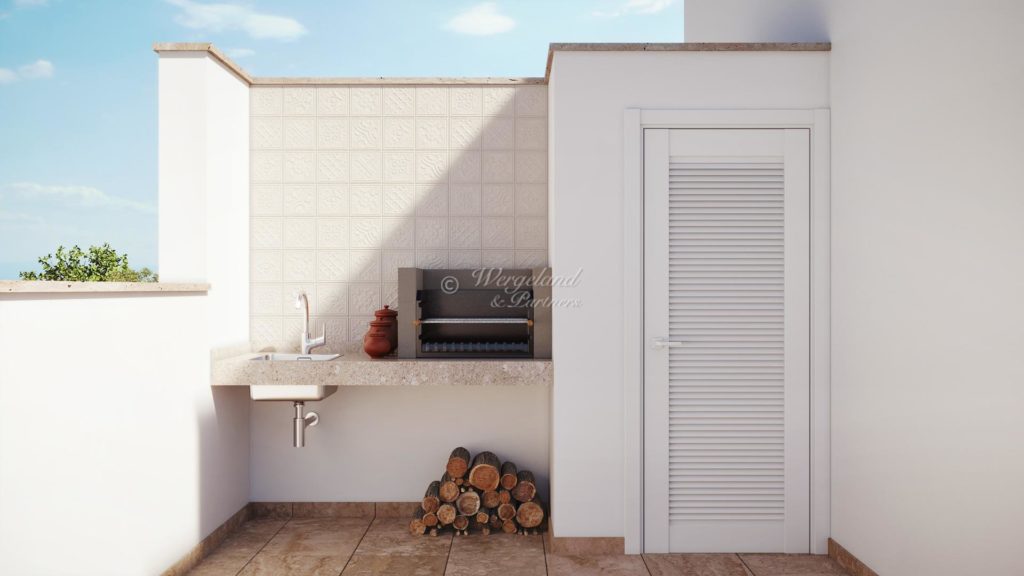 Takterrasse Utevask Og Grill