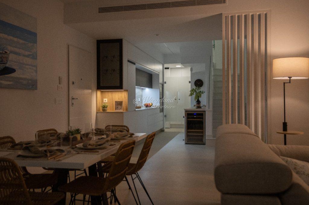 Stue Mot Kjøkken Belysning