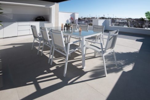 Takterrasse Spisegrupep Under Pergola