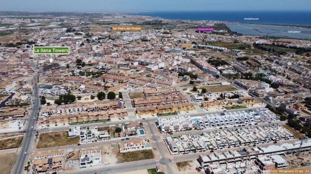 flyfoto mot saltsjøene og Middelhavet