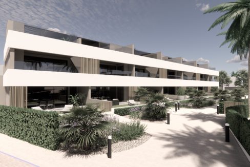 Encina 57 Bungalows Blokk Terrasser