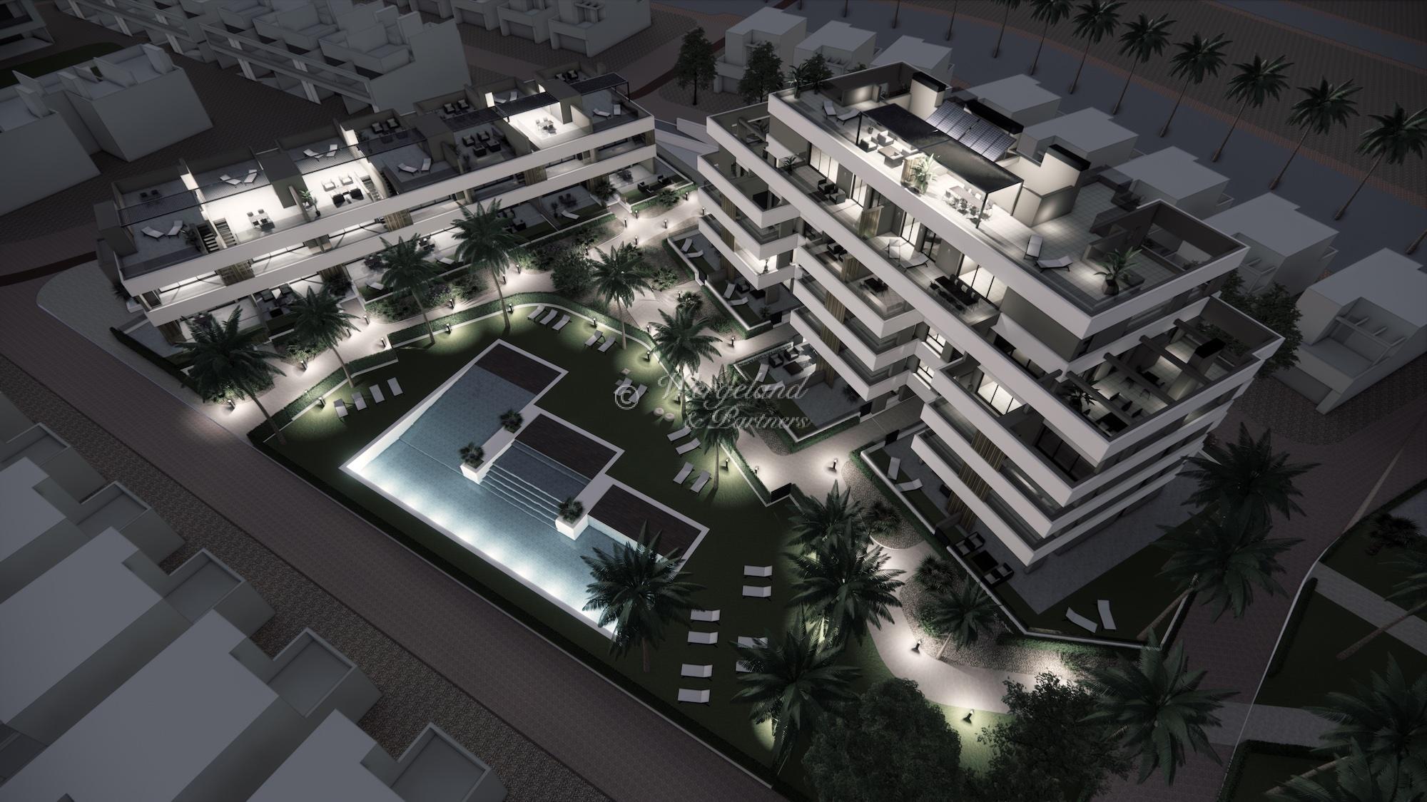 Encina 57 Oversikt Fra Luften Natt