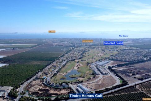 dronebilde roda golf tindra holmes golf mot mar menor