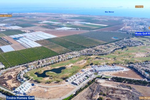dronebilde roda golf tindra homes golf mot mar menor