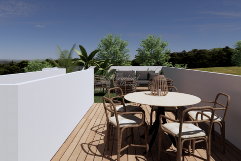 Takterrasse Spisegruppe