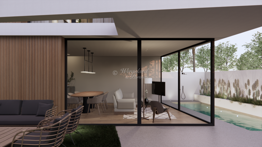 Uteområde Mot Stue Glass