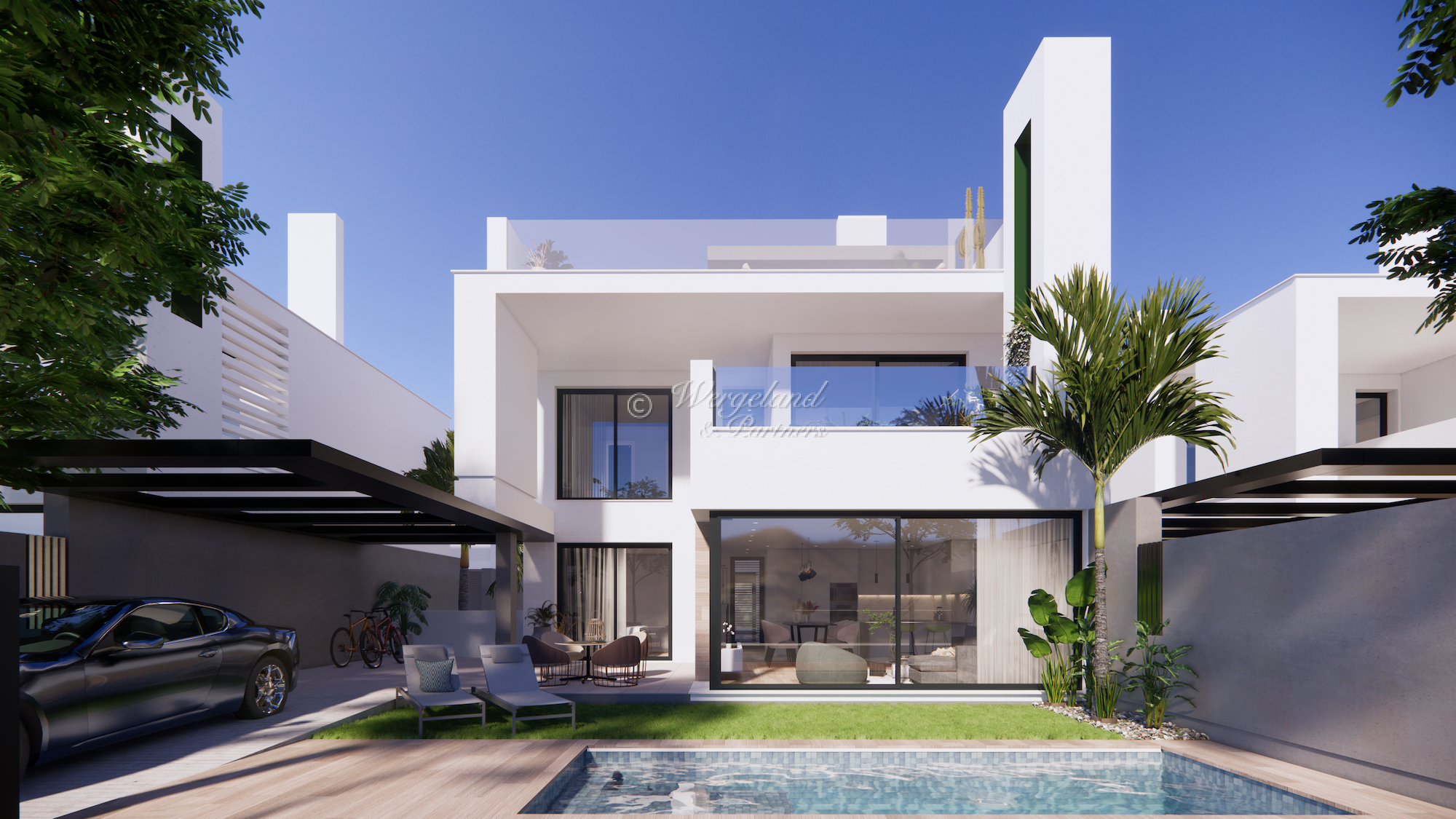 Et paradis for hele familien! To-plans villa 3 sov/3 bad, takterrasse og råkjeller [BL20]